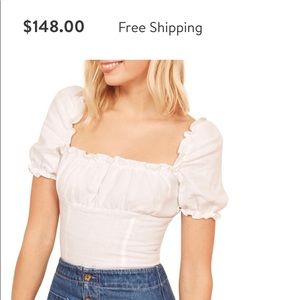 Reformation top woman size 2